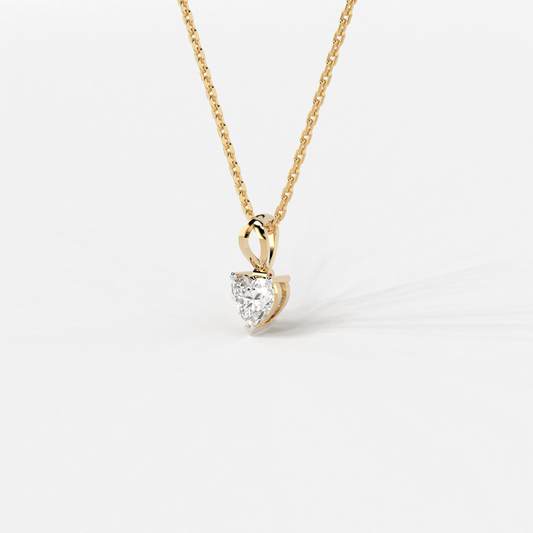 Heart's Apex Solitaire Pendant