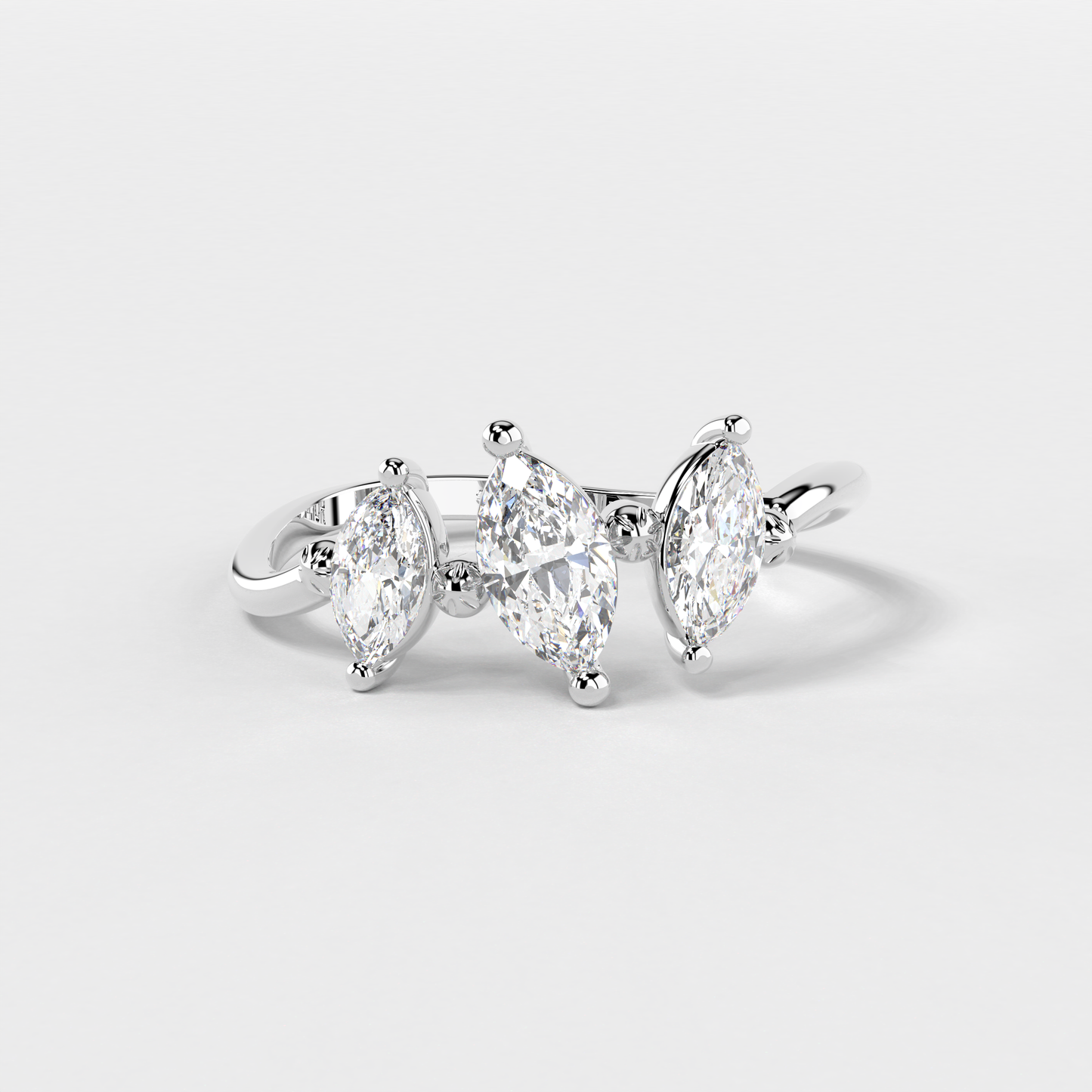 Marquise Whisper Trio Ring