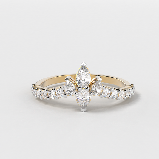 Spectacle Marquise Ring