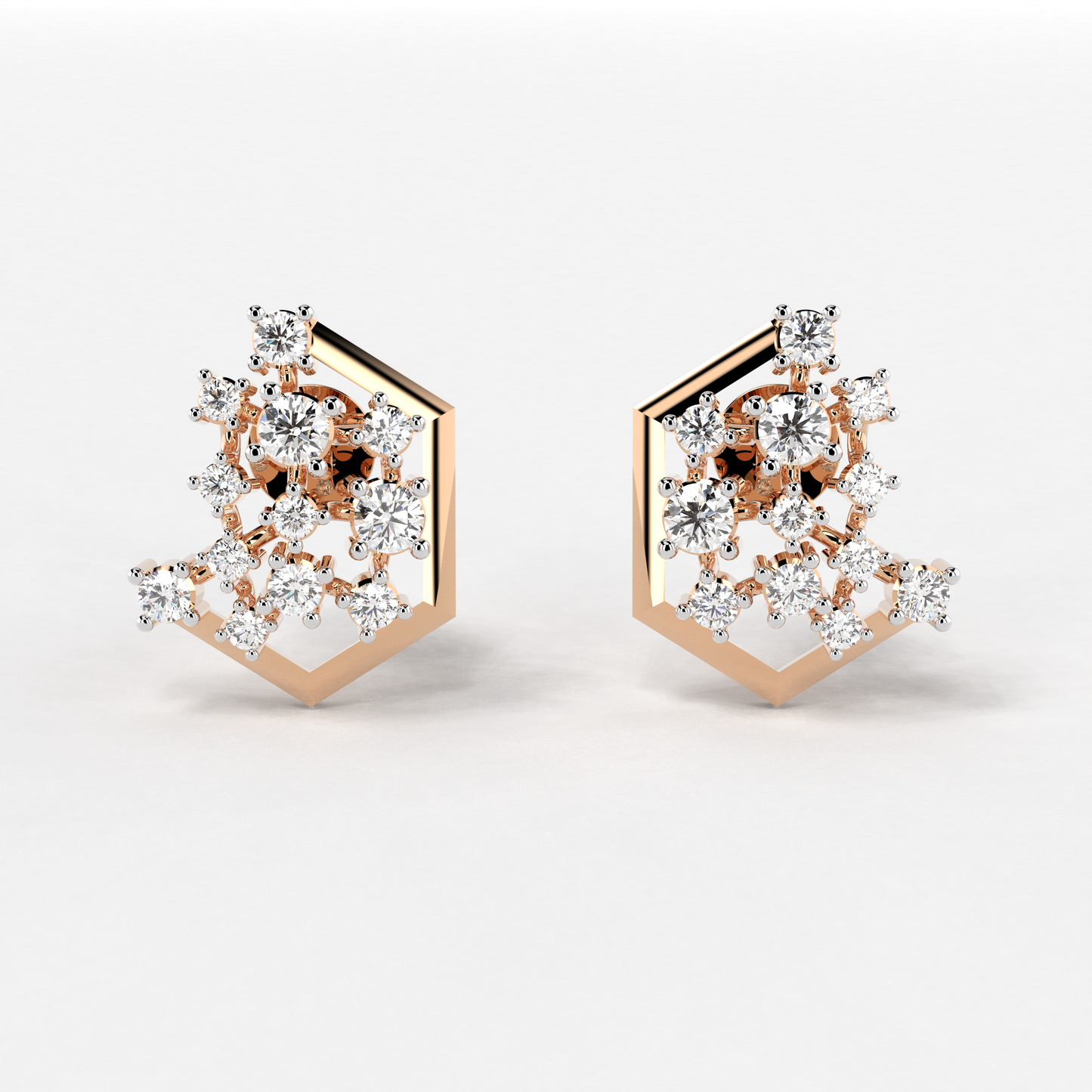 Bloom Hexa Diamond Studs