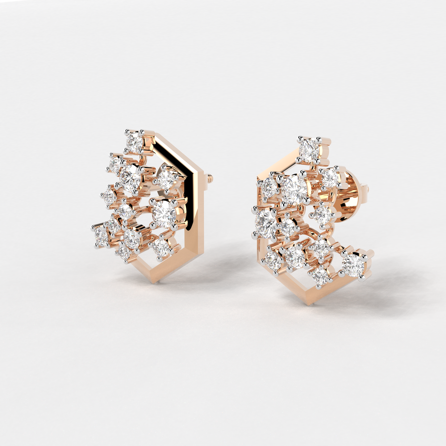 Bloom Hexa Diamond Studs