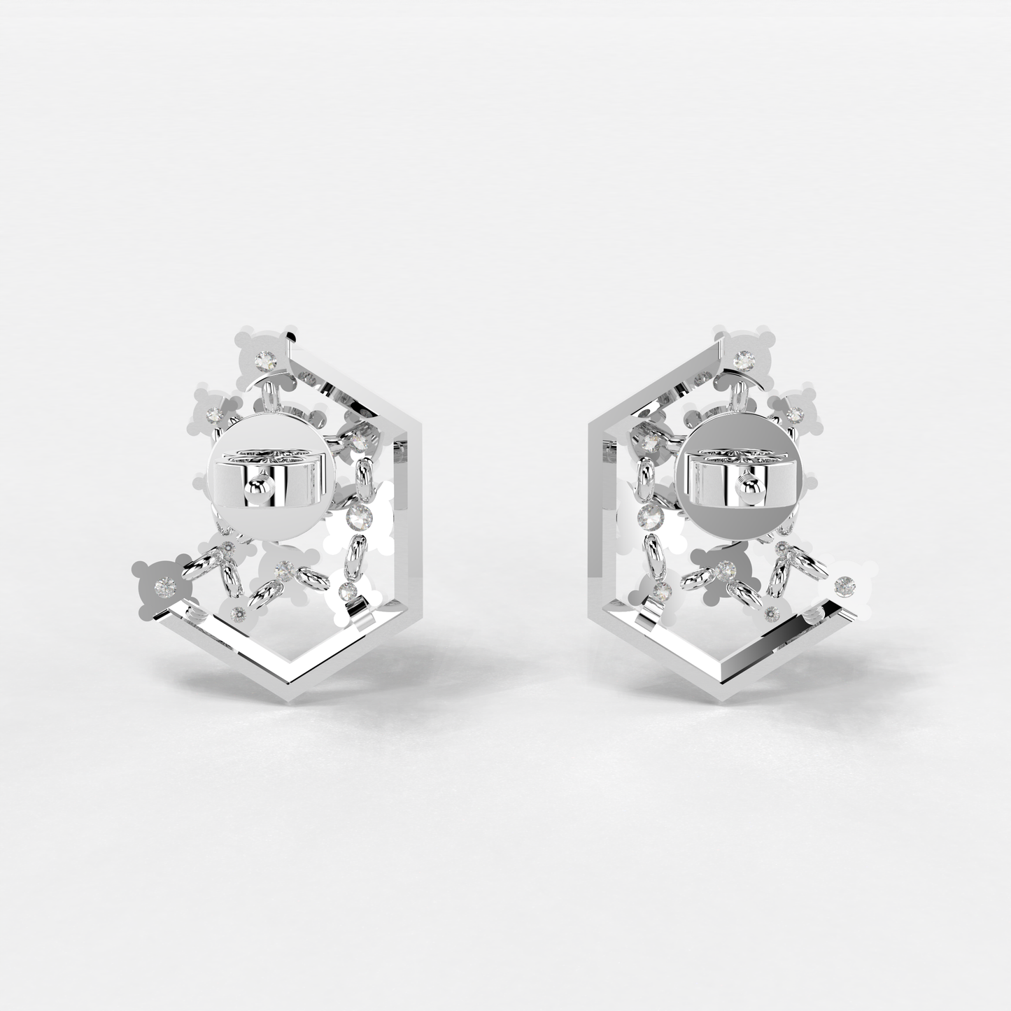 Bloom Hexa Diamond Studs