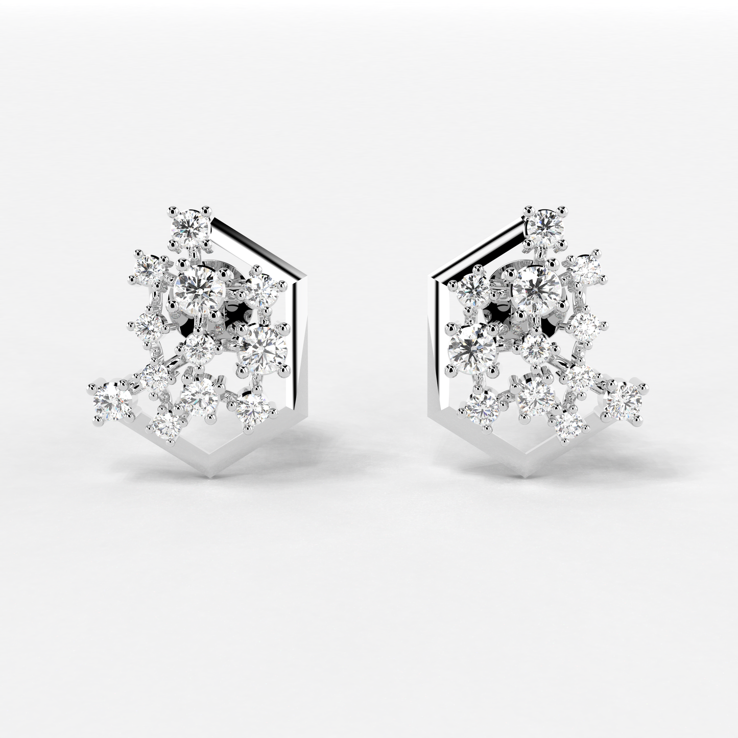 Bloom Hexa Diamond Studs