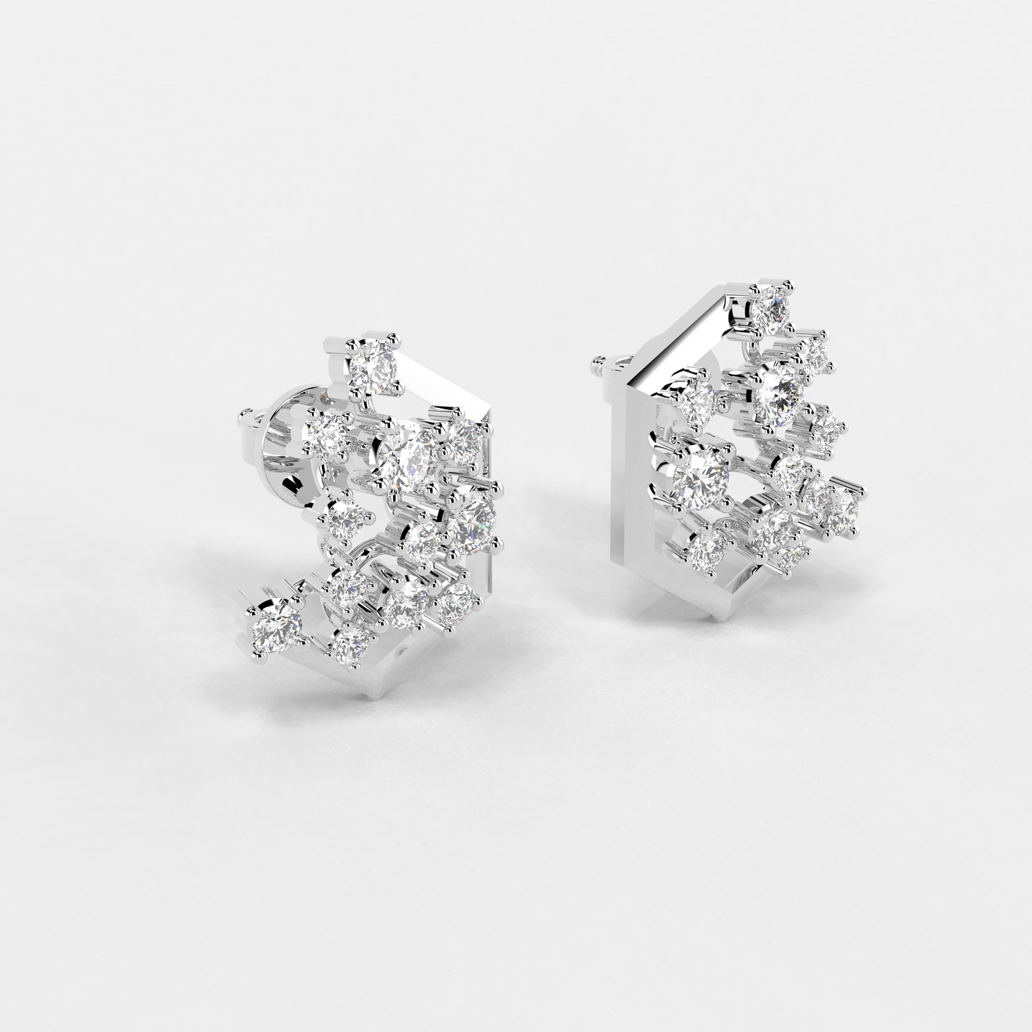 Bloom Hexa Diamond Studs