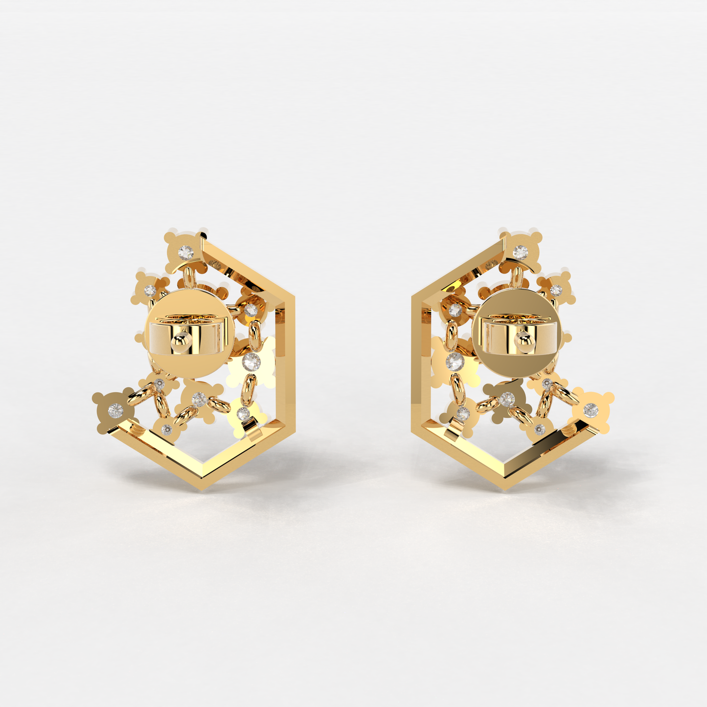 Bloom Hexa Diamond Studs