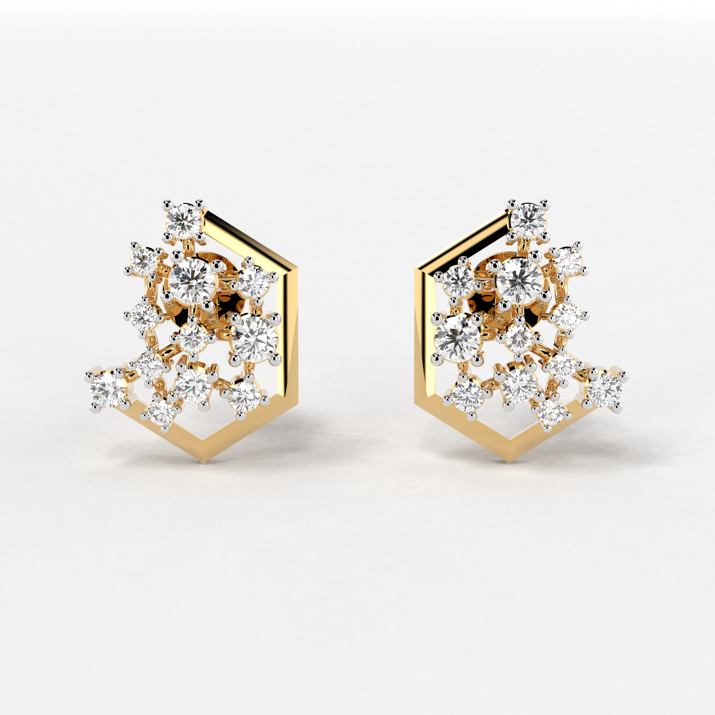 Bloom Hexa Diamond Studs