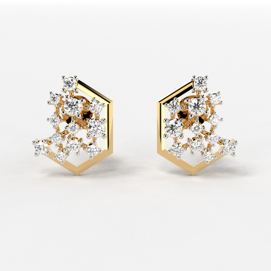 Bloom Hexa Diamond Studs