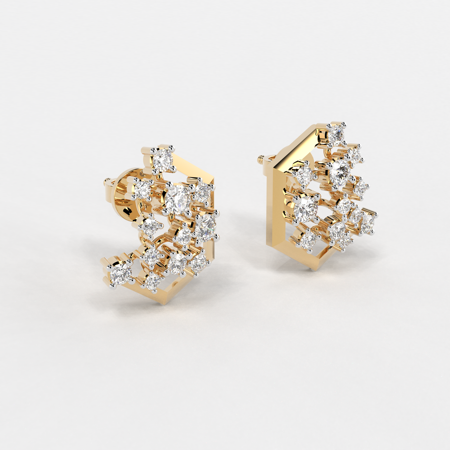 Bloom Hexa Diamond Studs