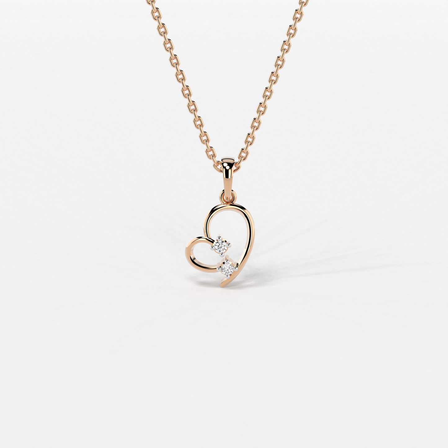 Entwined Hearts Diamond Pendant