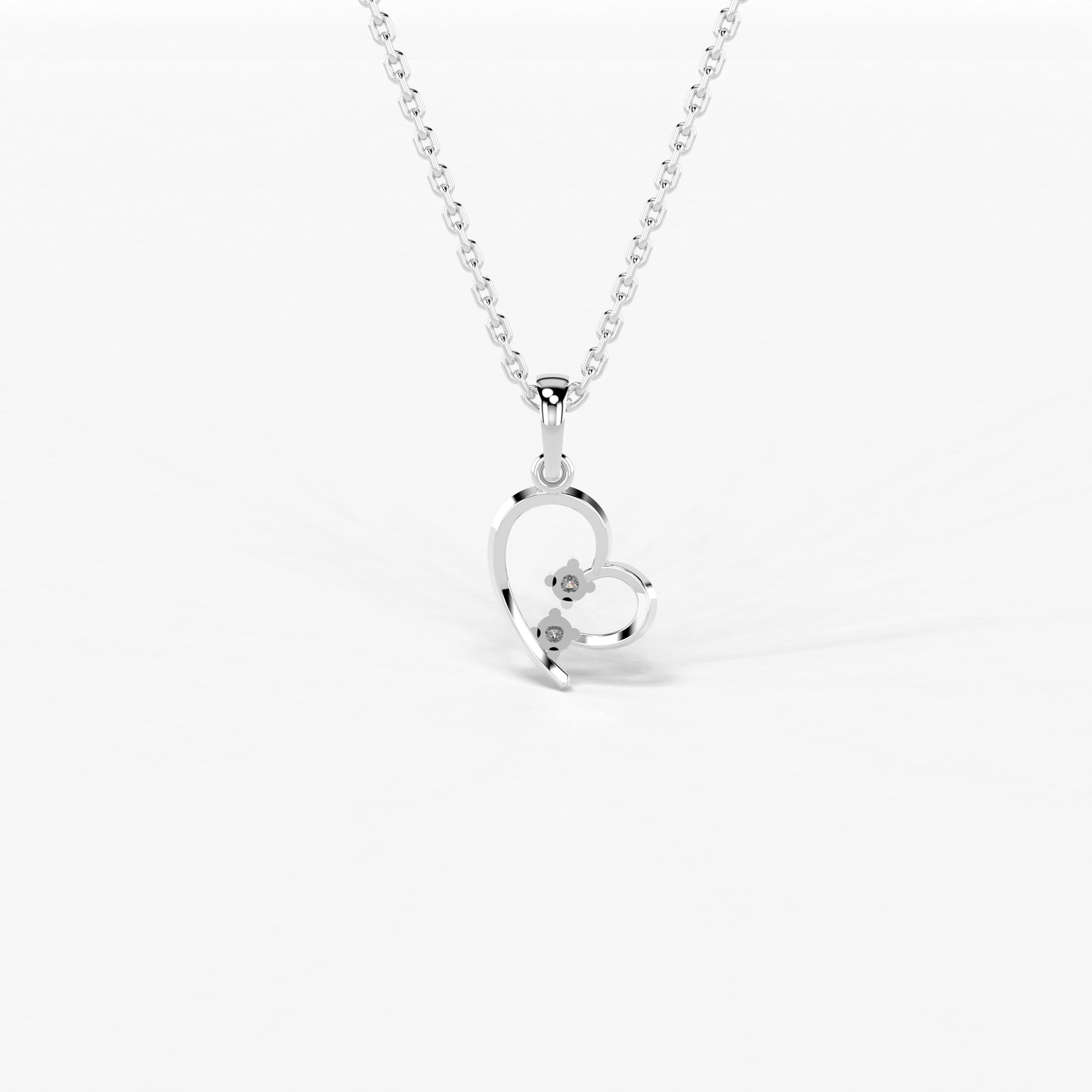 Entwined Hearts Diamond Pendant