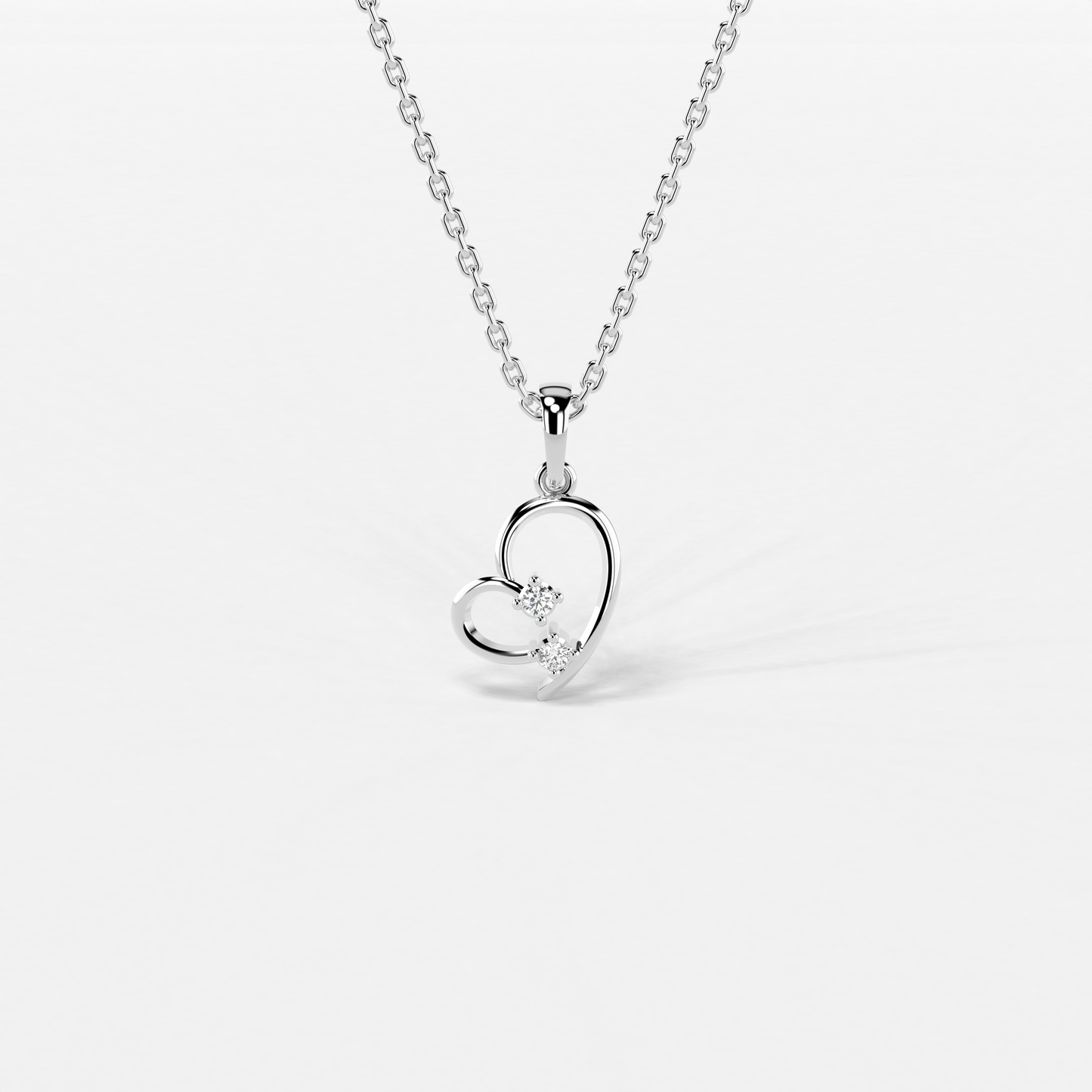 Entwined Hearts Diamond Pendant