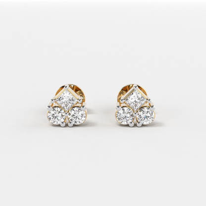 Triad Diamond Earring