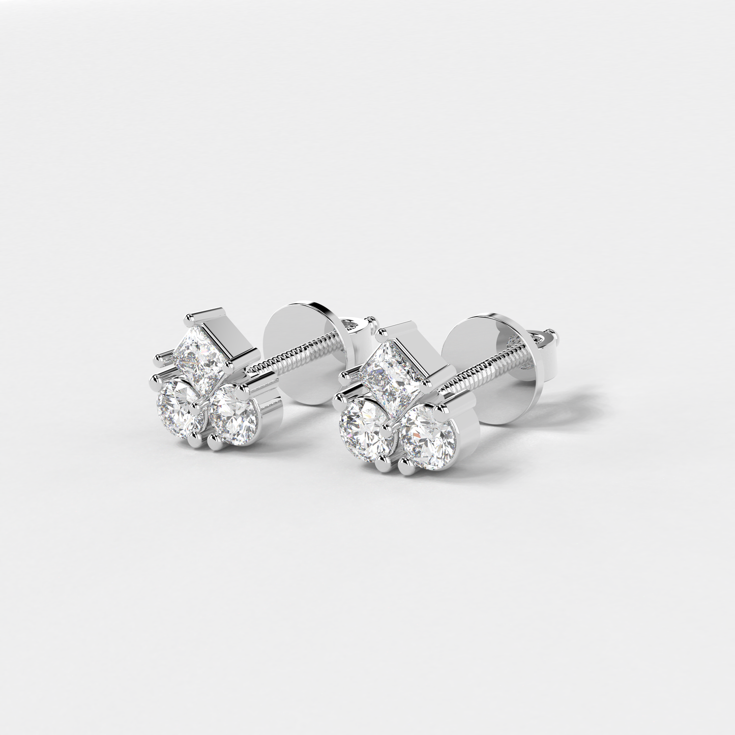 Triad Diamond Earring