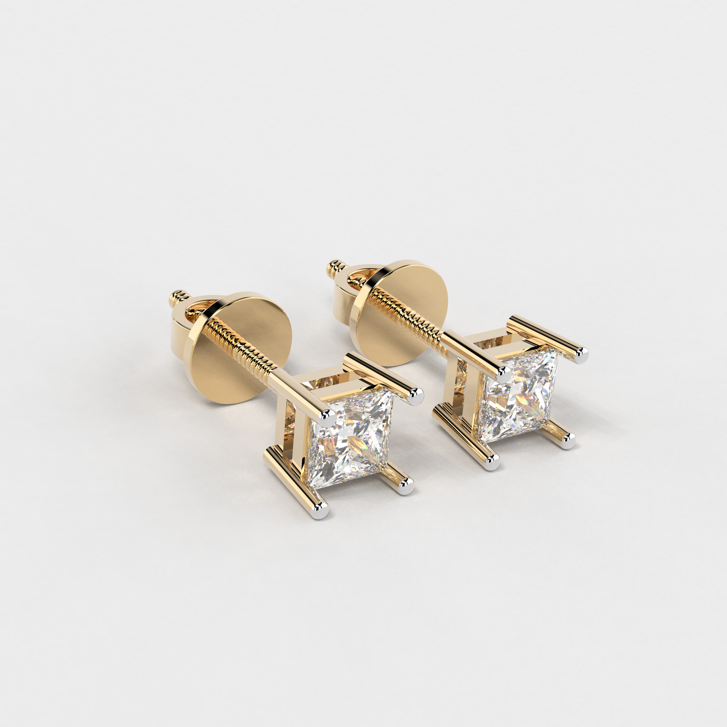 Classic Princess Diamond Studs