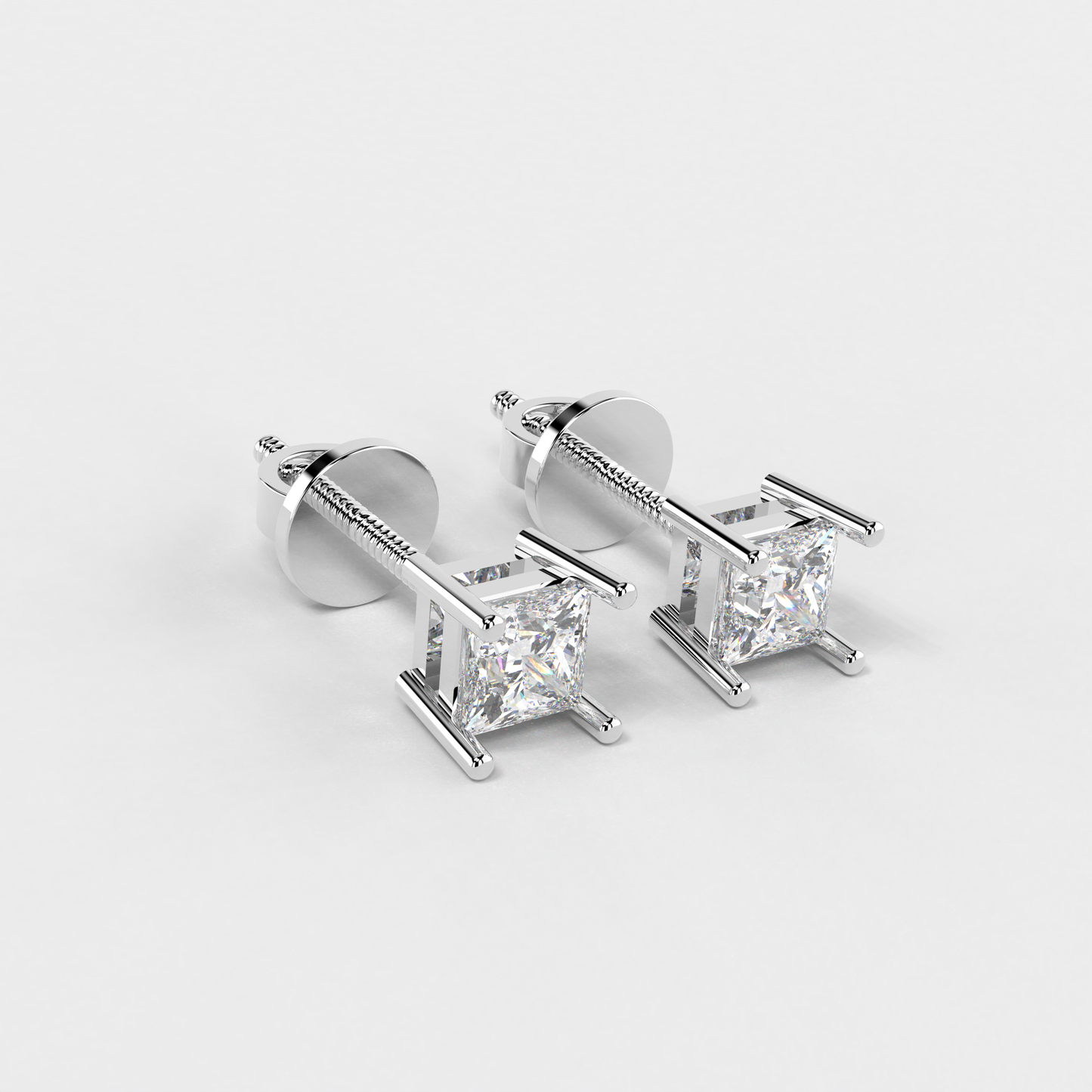 Classic Princess Diamond Studs