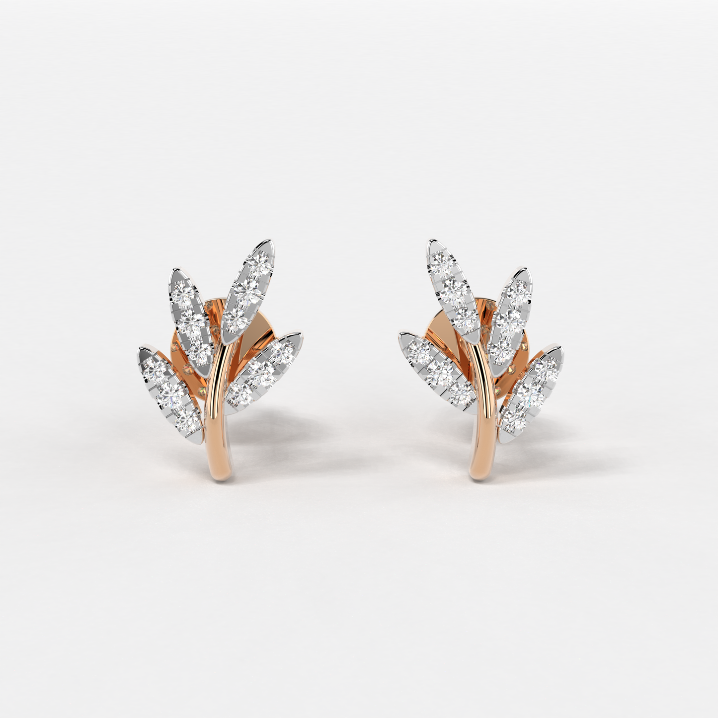 Diamond Leaflet Earring