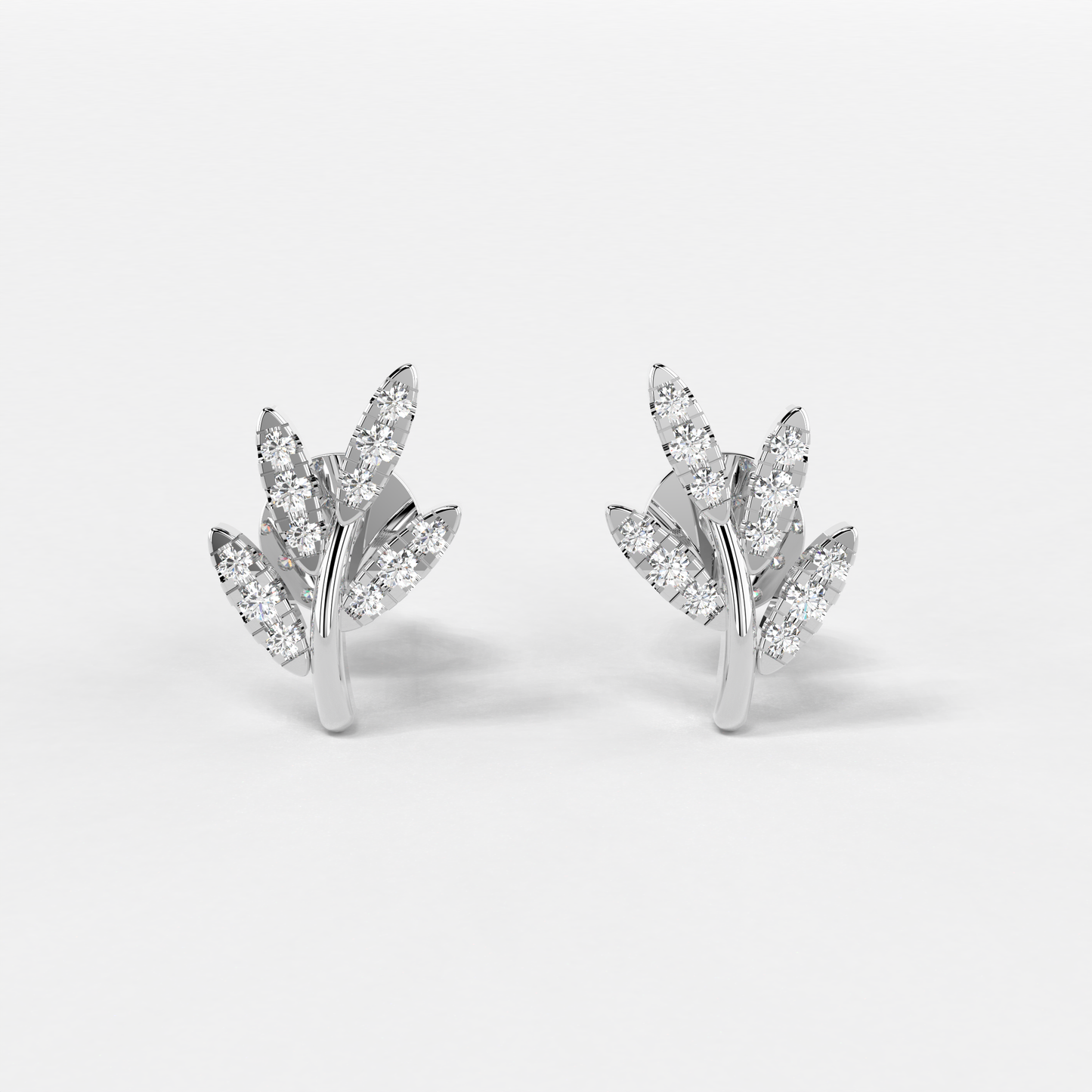 Diamond Leaflet Earring