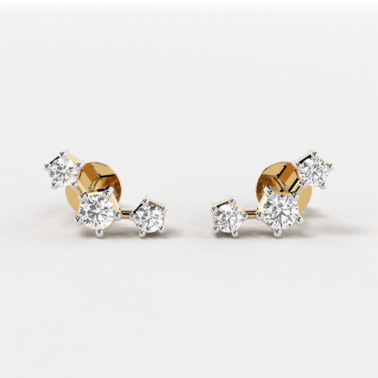 Stargazer's Delight  Diamond Earrings