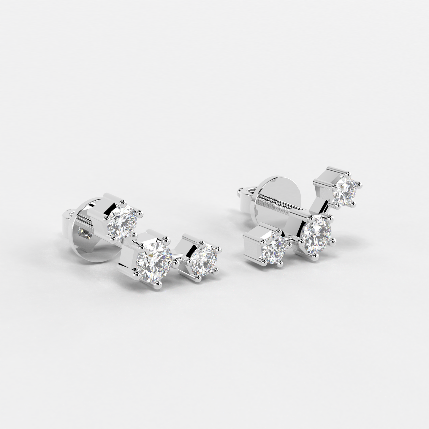 Stargazer's Delight  Diamond Earrings