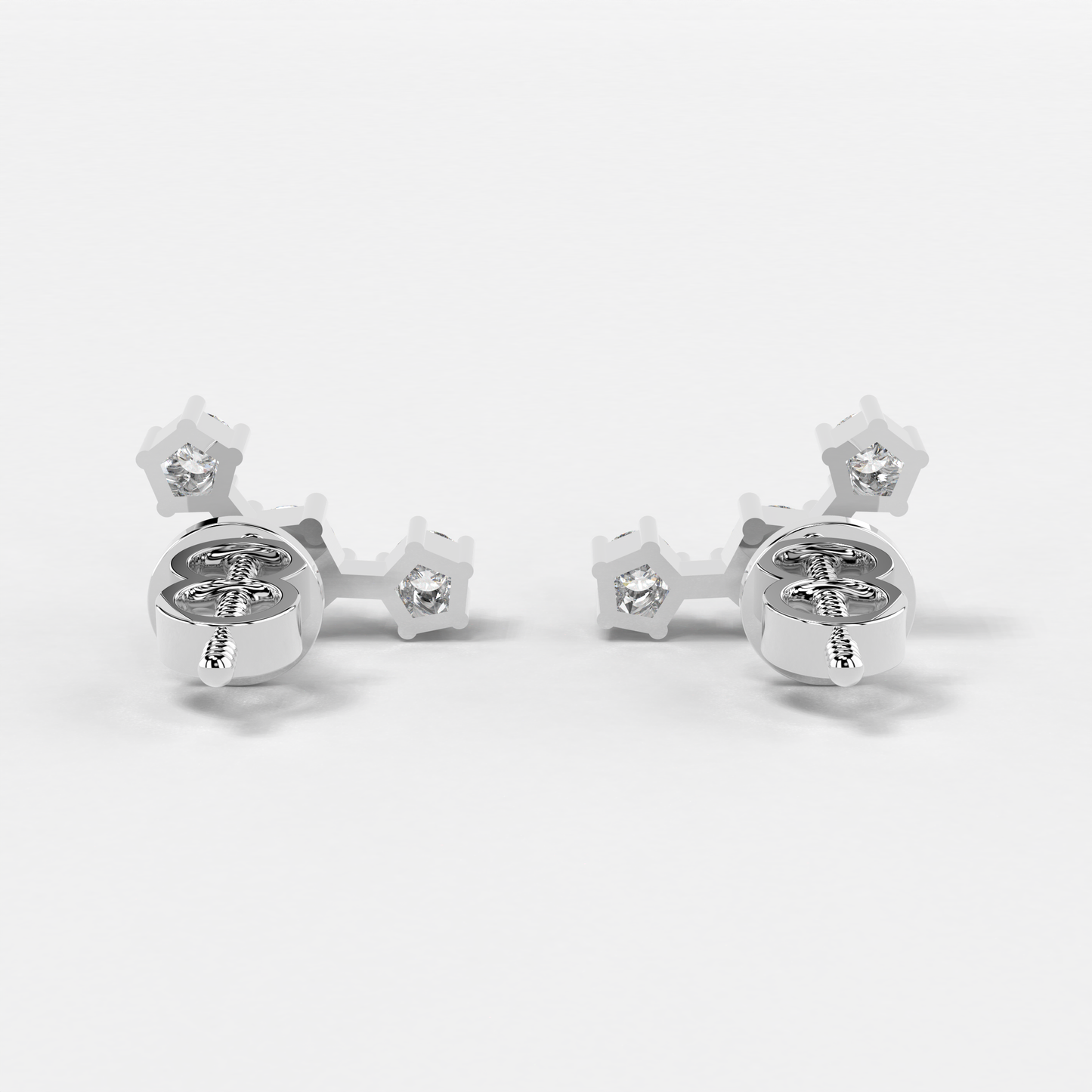 Stargazer's Delight  Diamond Earrings