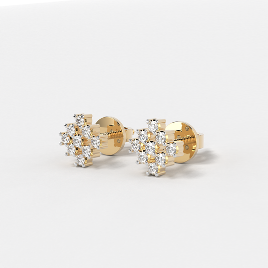 Glimmering Cluster Earrings