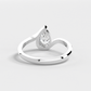 "Serpentine Solitaire" Pear Diamond Ring