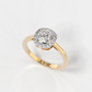 Cushion Cut Halo Diamond Ring