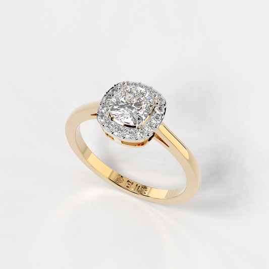 Cushion Cut Halo Diamond Ring