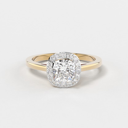 Cushion Cut Halo Diamond Ring