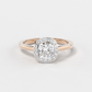 Cushion Cut Halo Diamond Ring