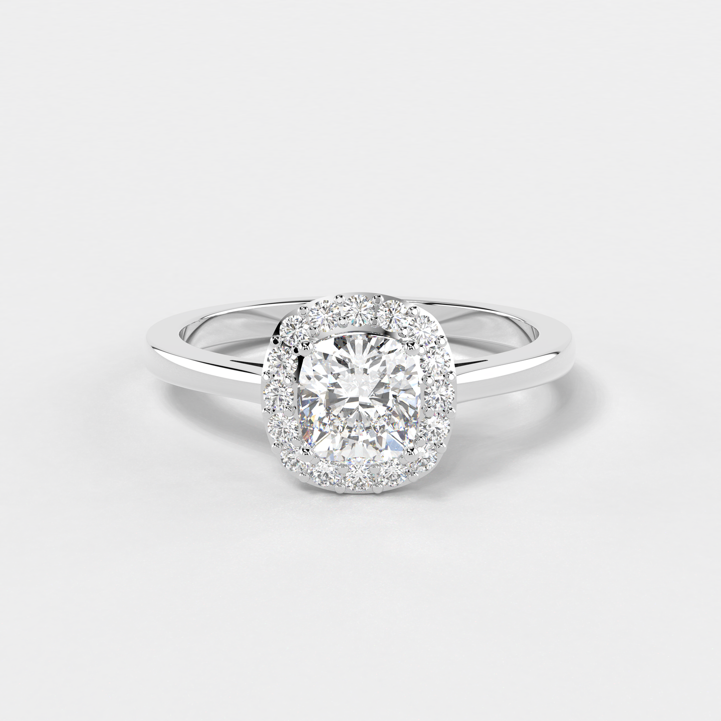 Cushion Cut Halo Diamond Ring