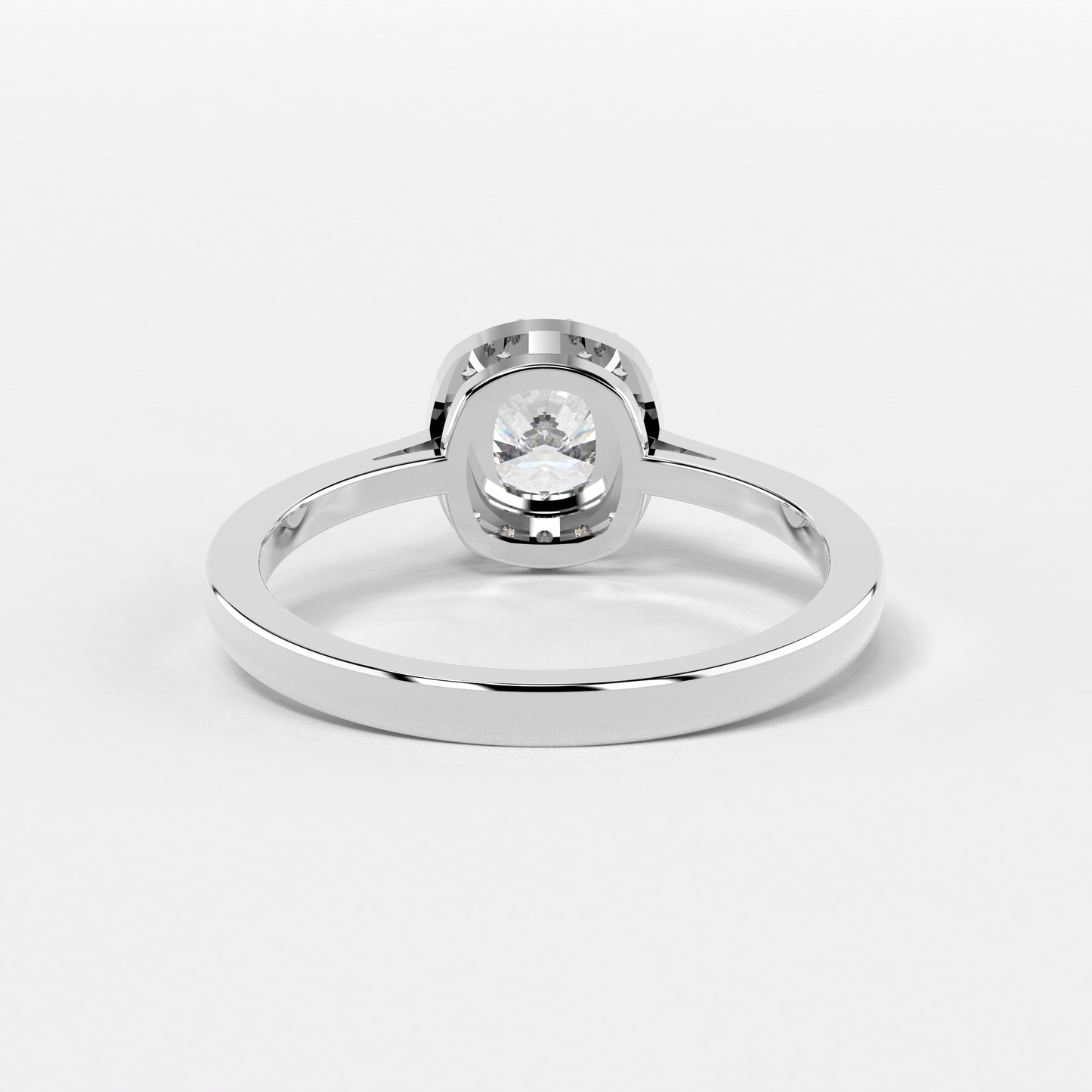 Cushion Cut Halo Diamond Ring