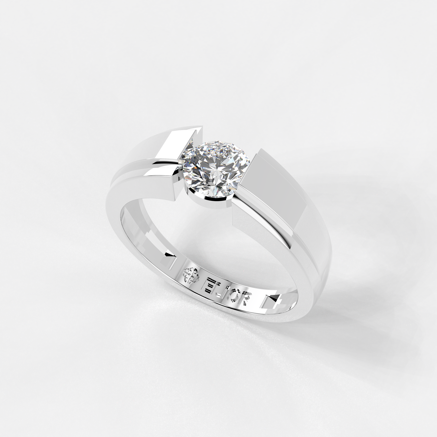 Modern Contender Solitaire Ring