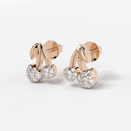 Sweet Cherry Diamond Earring