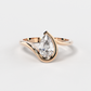 "Serpentine Solitaire" Pear Diamond Ring