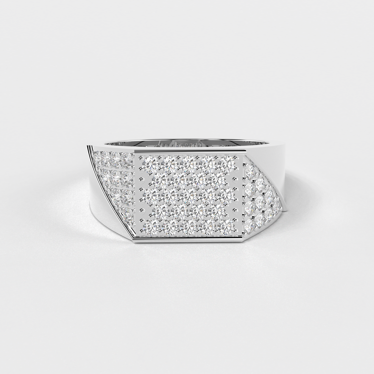 "Geometric Majesty" Diamond Ring