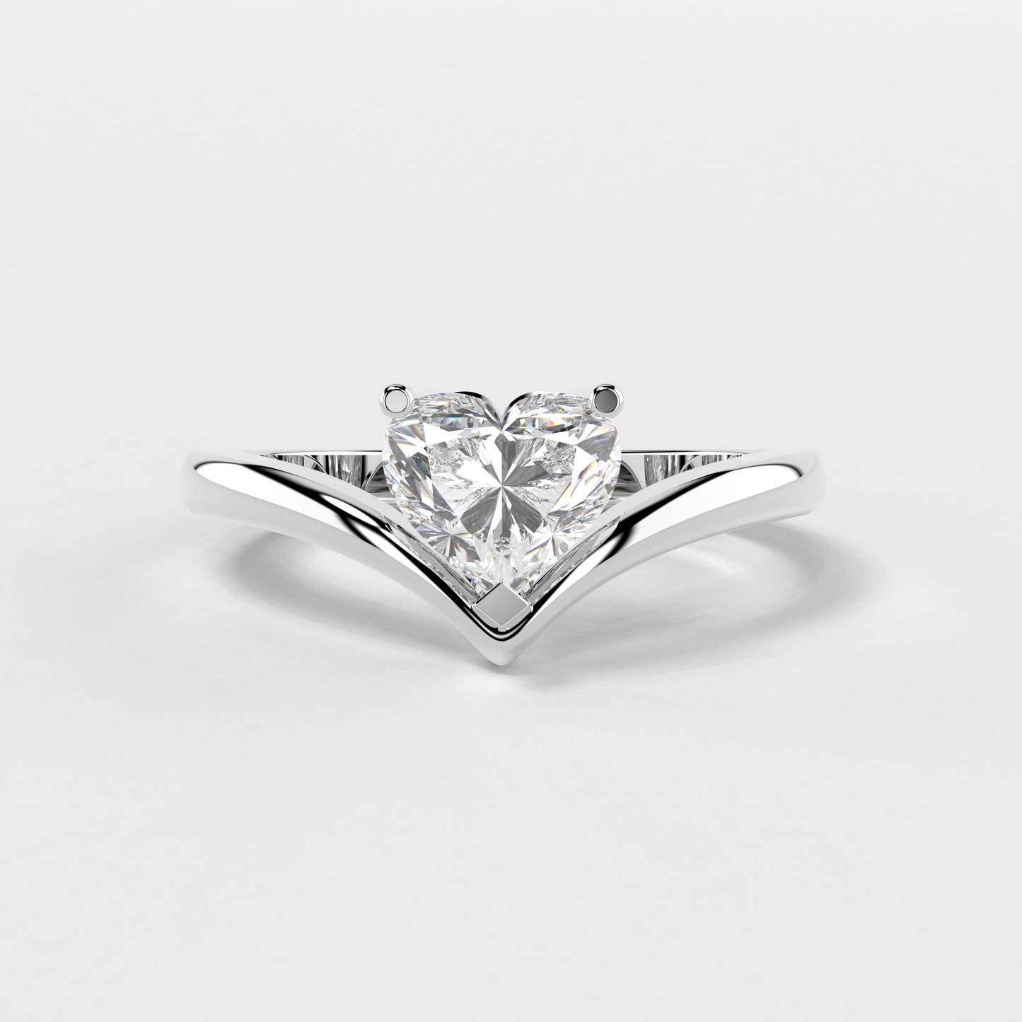 Sweetheart Solitaire Diamond Ring