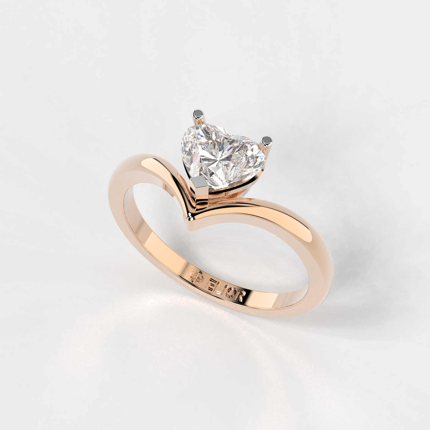 Sweetheart Solitaire Diamond Ring