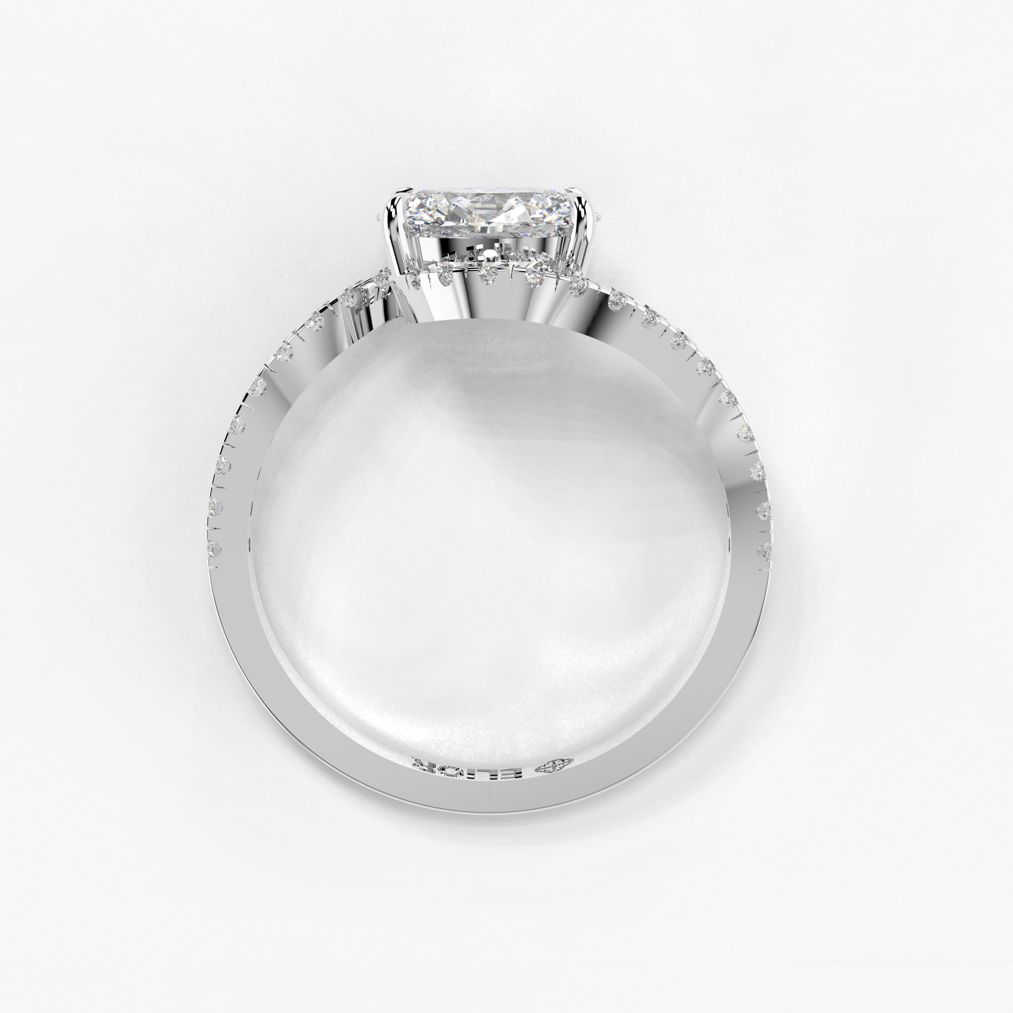 Swirling Rhapsody Oval Diamond Ring