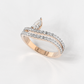 Pear Tiara Ring