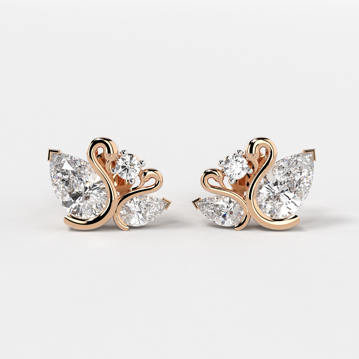 Swan Serenade Diamond Studs