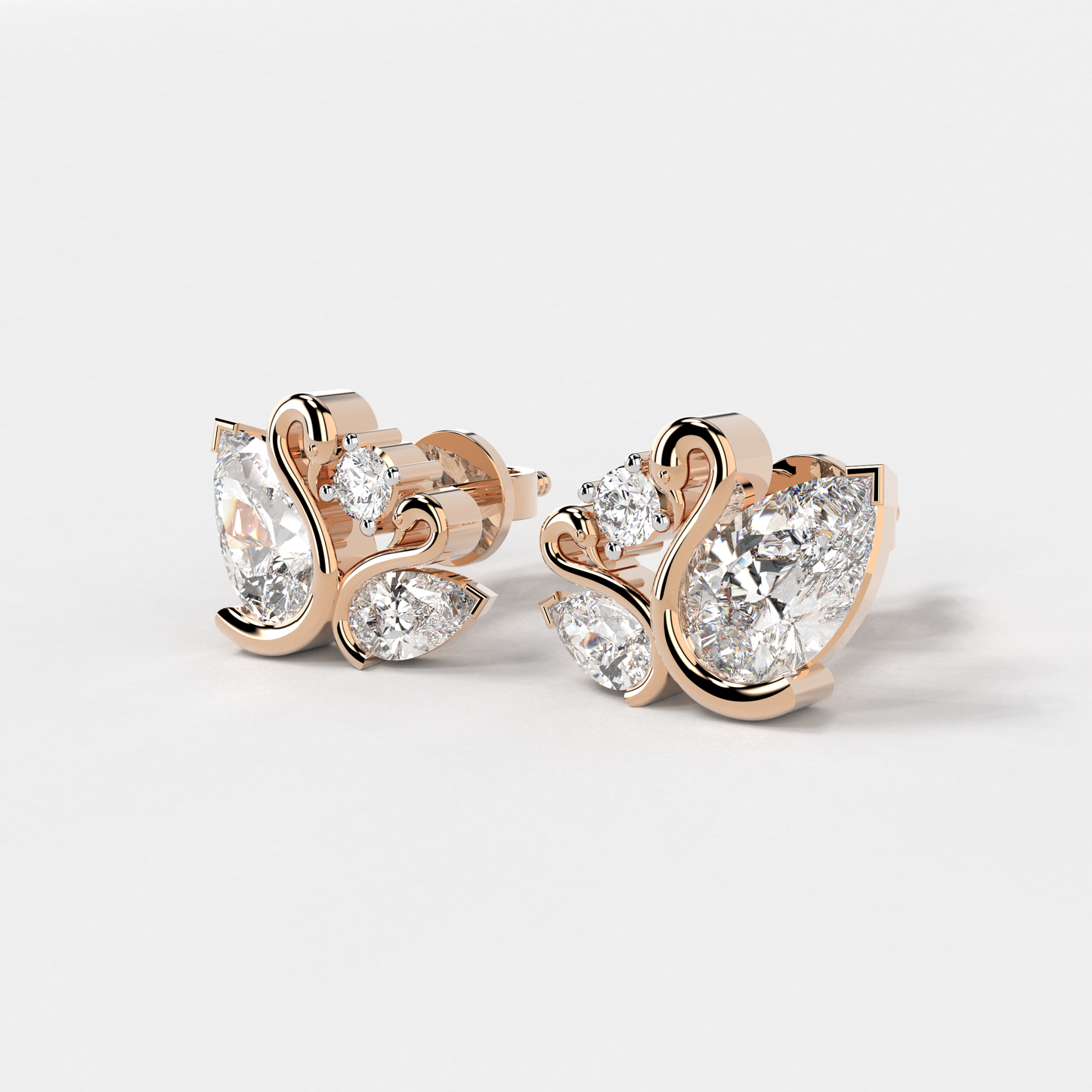 Swan Serenade Diamond Studs