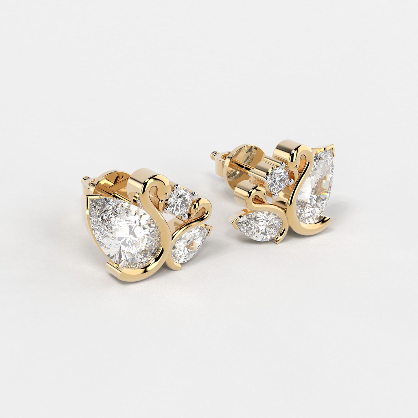 Swan Serenade Diamond Studs