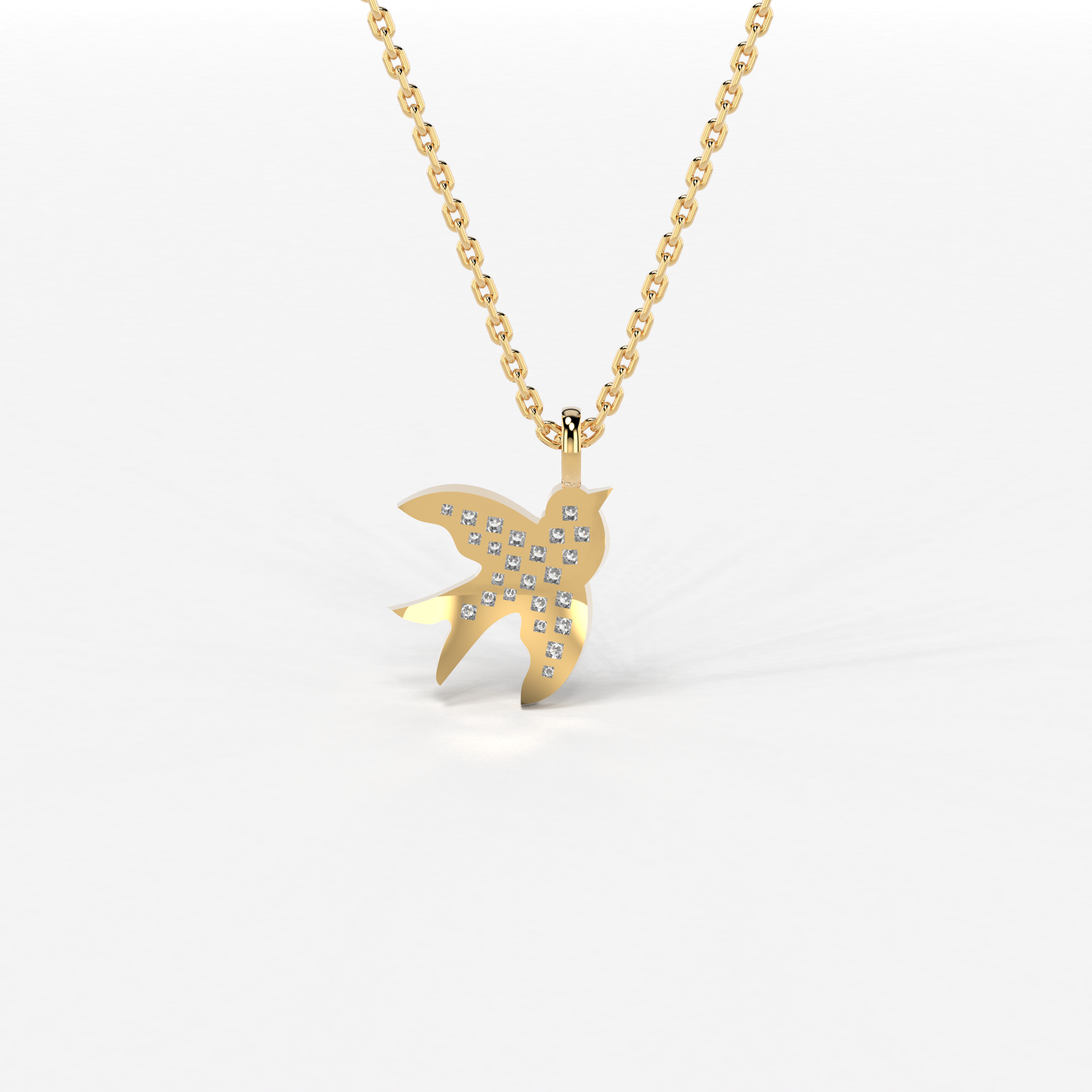 Wings of Dawn Diamond Pendant