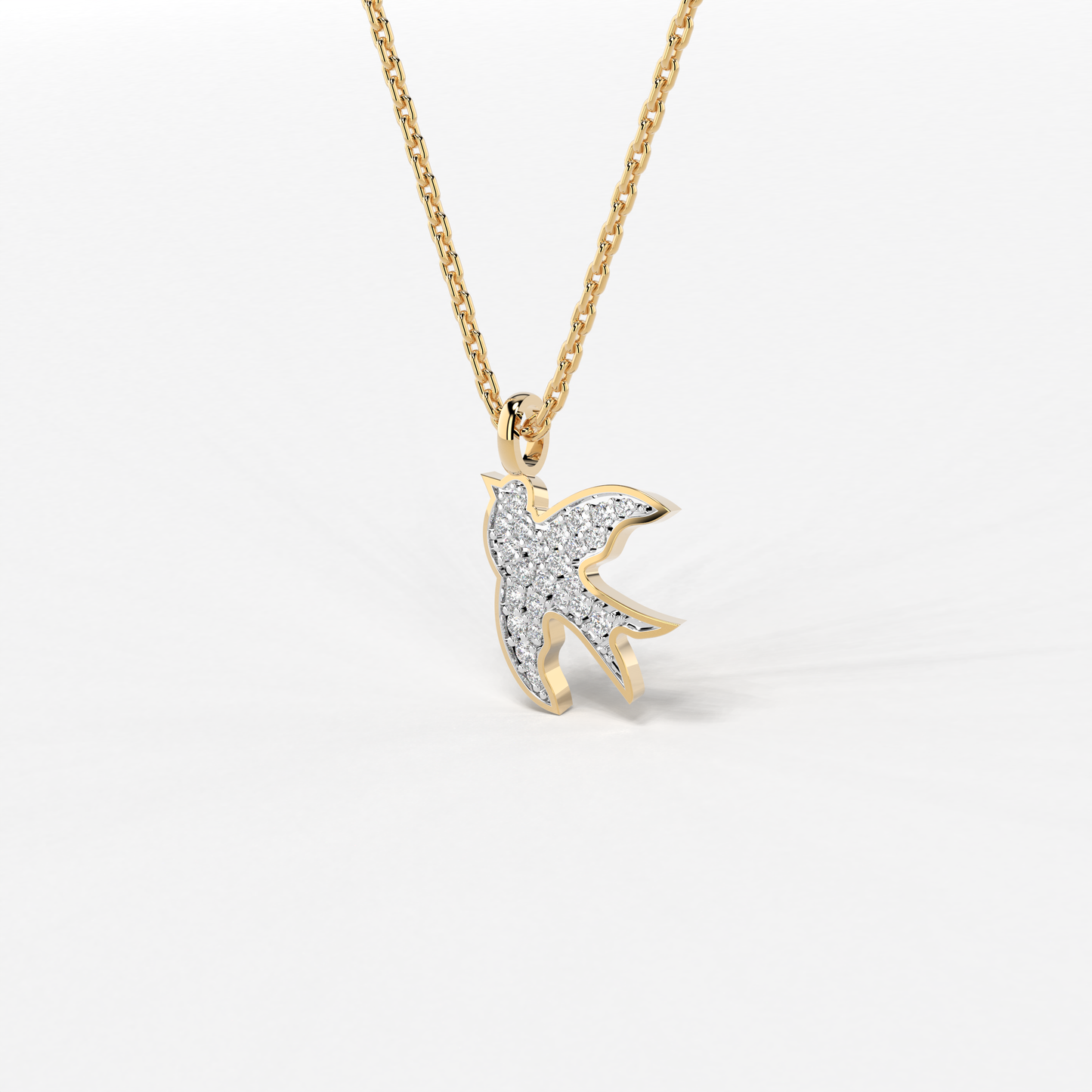 Wings of Dawn Diamond Pendant