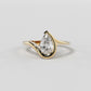 "Serpentine Solitaire" Pear Diamond Ring